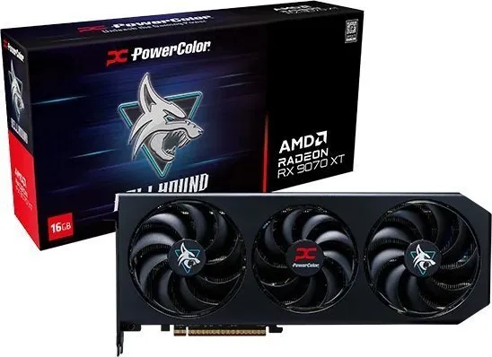 PowerColor Hellhound Radeon RX 9070 XT - Grafikkort - Radeon RX 9070 XT - 16 GB GDDR6 - PCIe 5.0 x16 - HDMI, 3 x DisplayPort