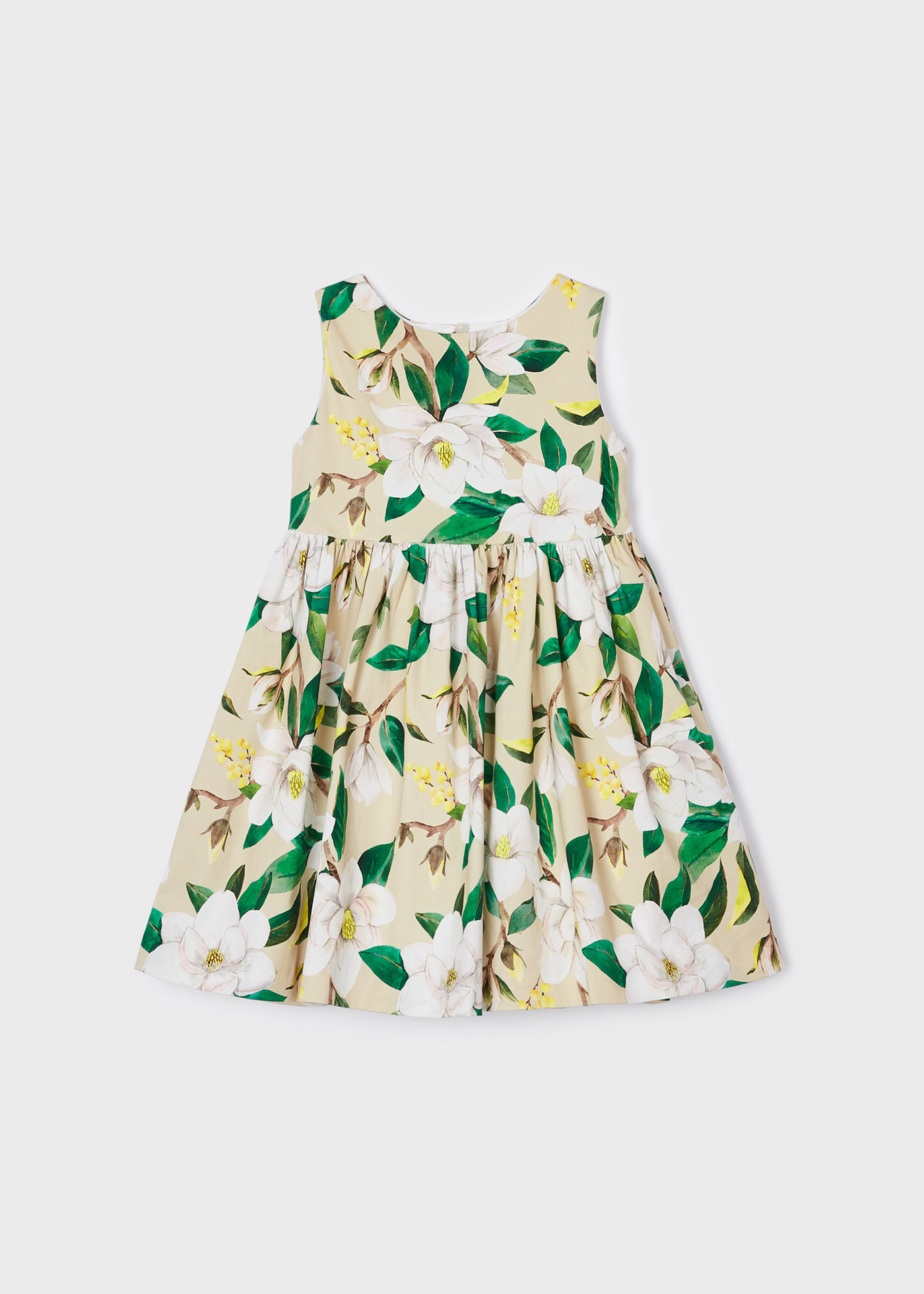 Vestido de algodão estampado para meninas