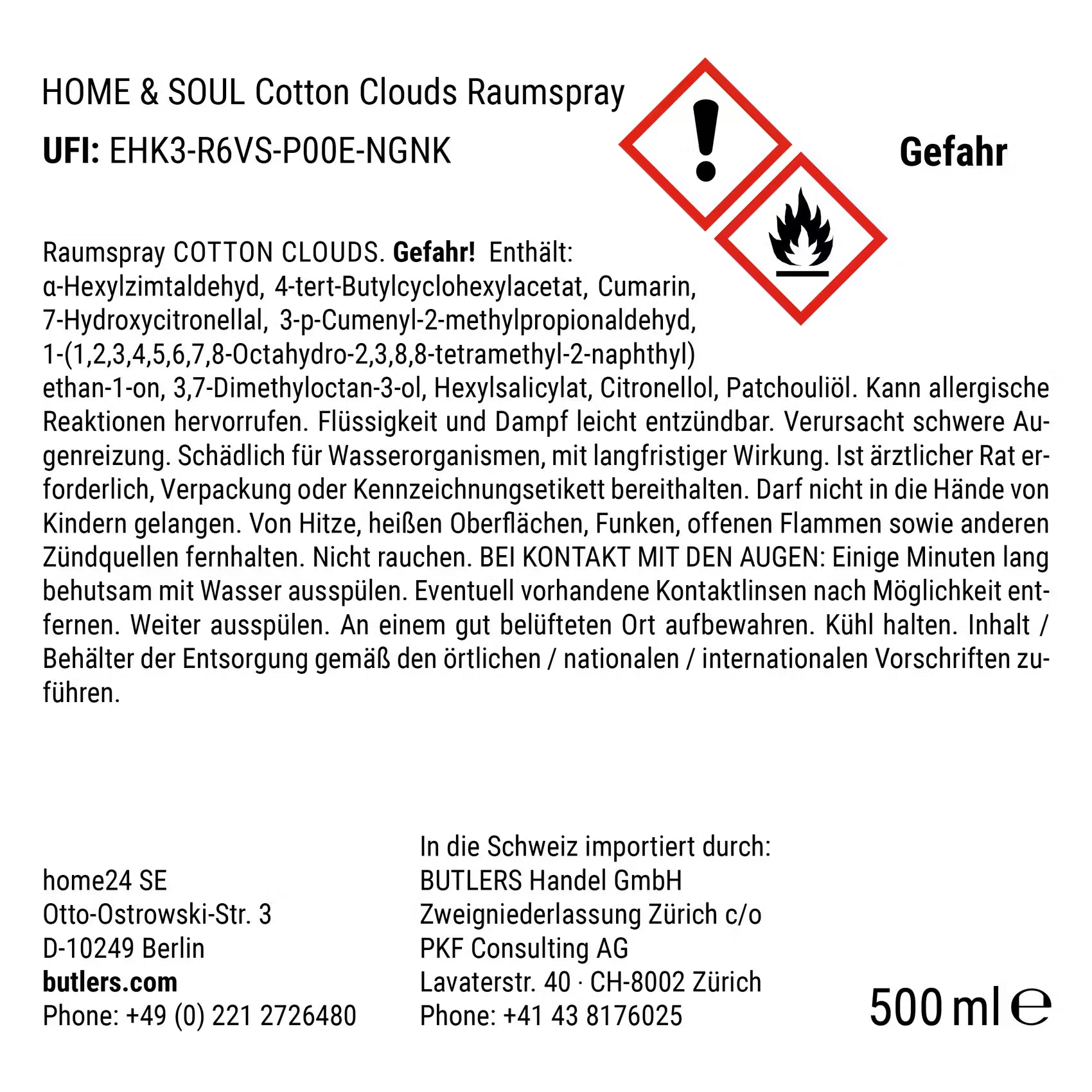 HOME & SOUL Raumspray Cotton Clouds