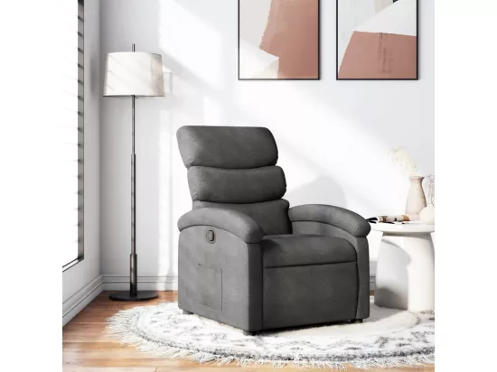 Fauteuil inclinable Gris foncé Tissu