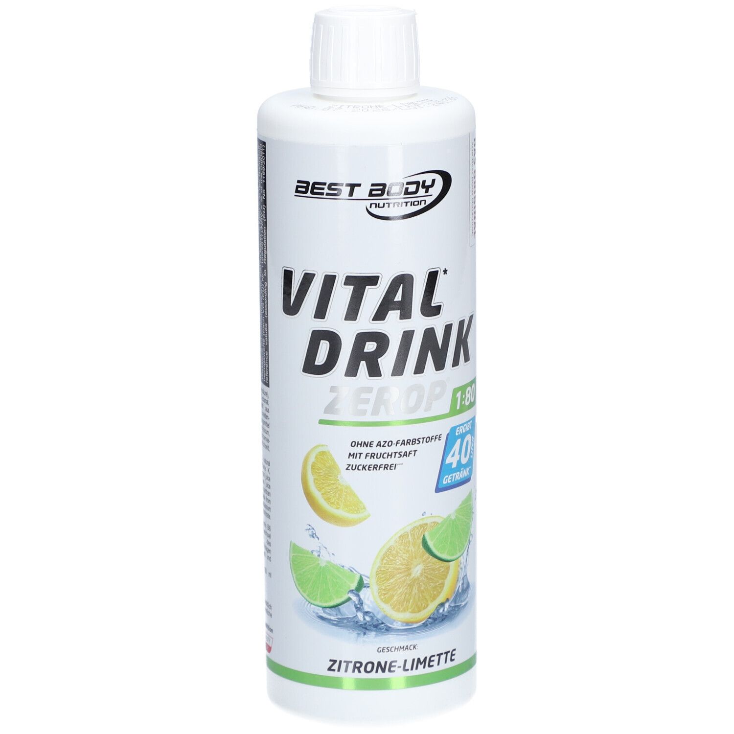 BEST BODY NUTRITION VITAL DRINK ZEROP® ZITRONE LIMETTE 500 ml