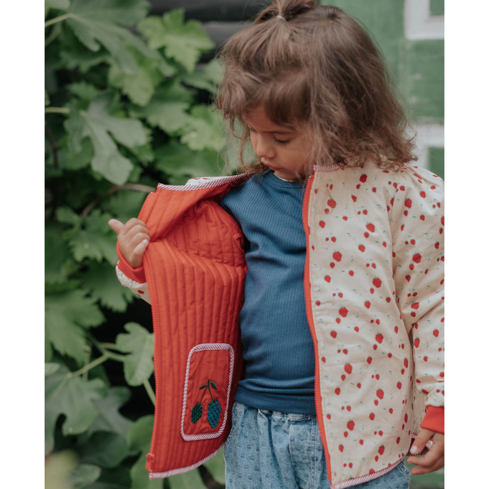 Køb Fliink Pompeian Red Aop Kota Berry Jakke