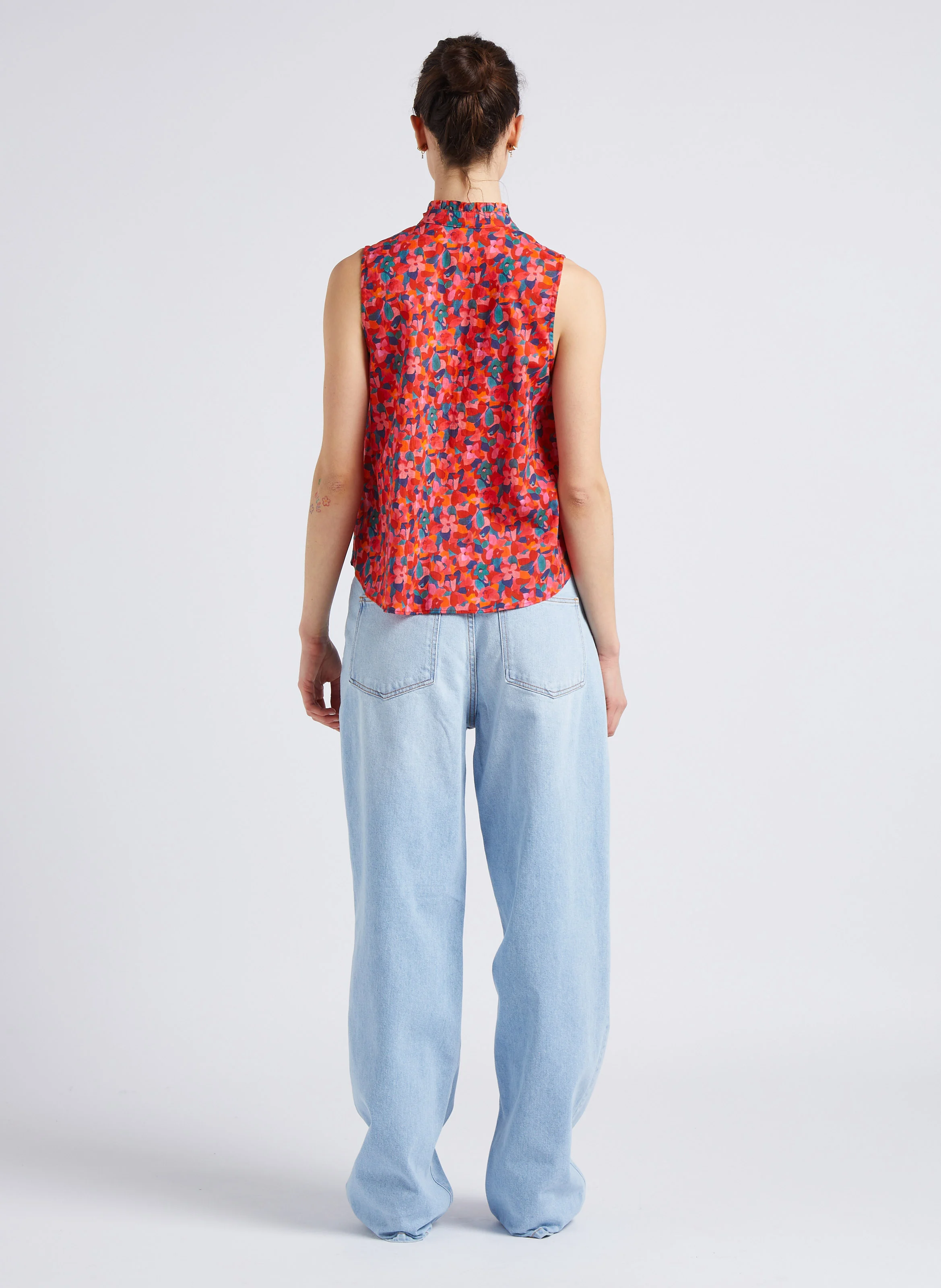 DAWN - Jean large en denim délavé | Bleu