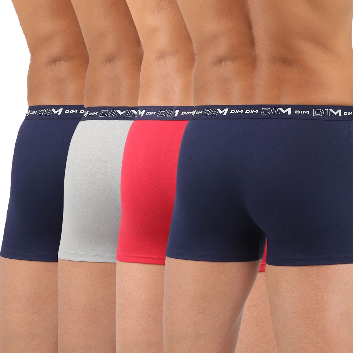 Conjunto de 4 cuecas boxer de algodão elástico