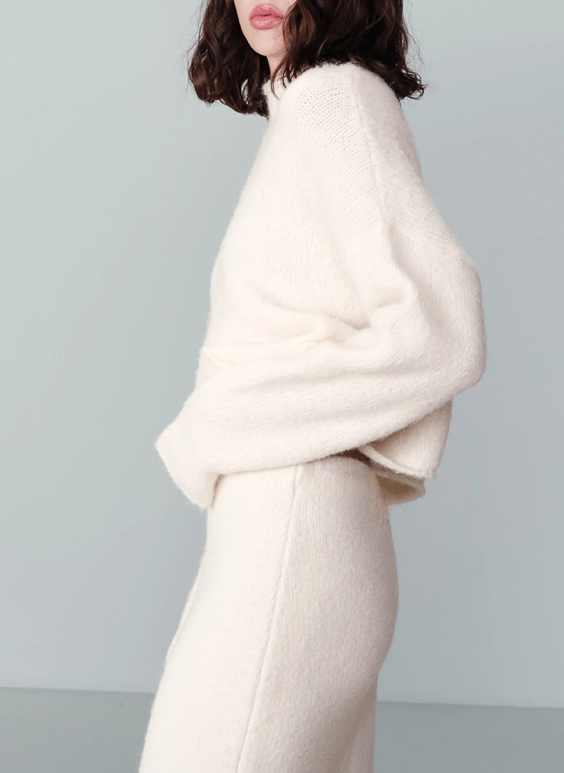 NASSIM - Pull col cheminée| Beige