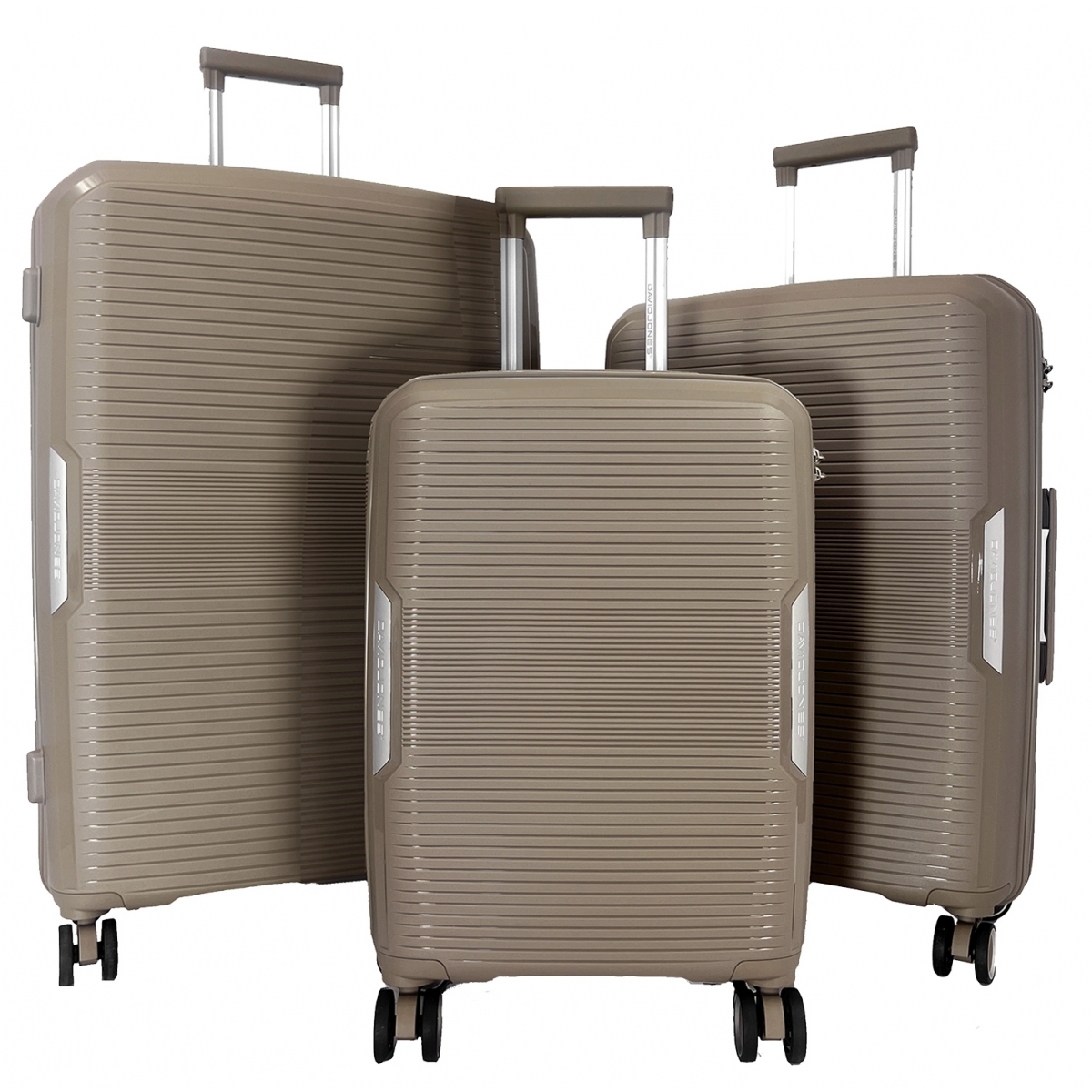 David Jones Lot 3 valises rigides dont 1 cabine David Jones PETE TSA