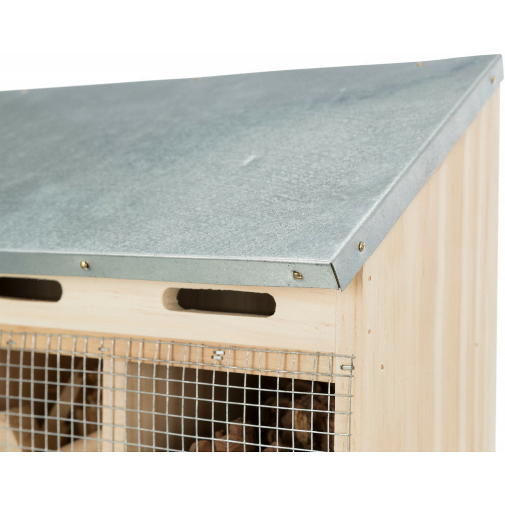 Hôtel pour insectes hauteur 30 largeur 30 profondeur 14 cm.