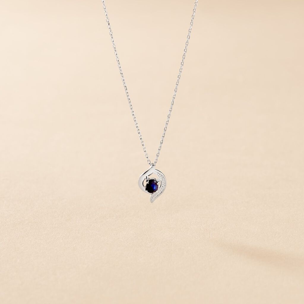 Collier Lydia Or Blanc Saphir