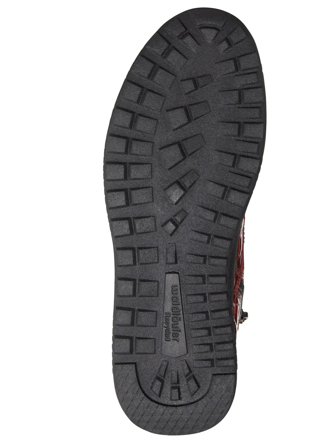 Waldläufer Schnür-Stiefelette aus edlem, krokogeprägtem Lackleder