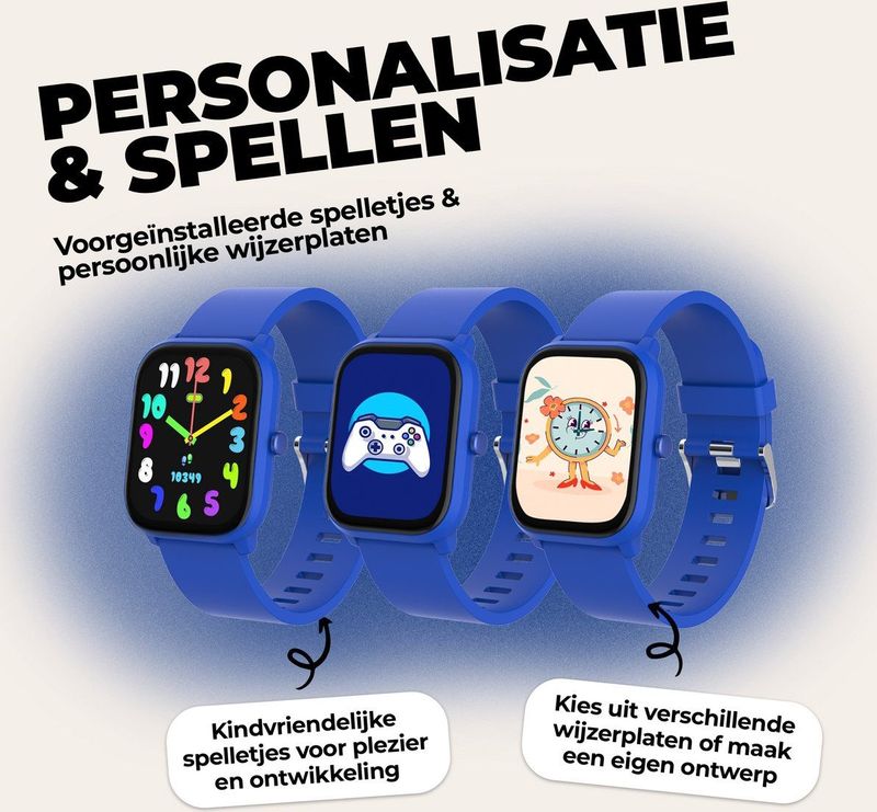 DENVER SWK120 Smartwatch - Blauw - 1.75 Inch IPS Display - Bluetooth Bellen - 130+ Sportmodi