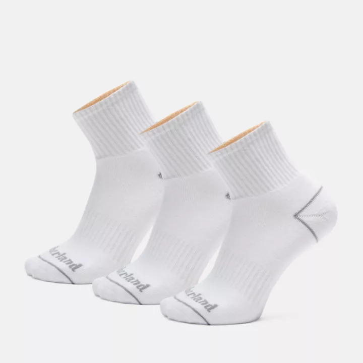 Lot de 3 paires de socquettes unisexes Bowden en blanc