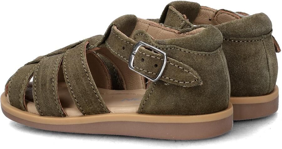 Nelson Kids suède sandalen kaki