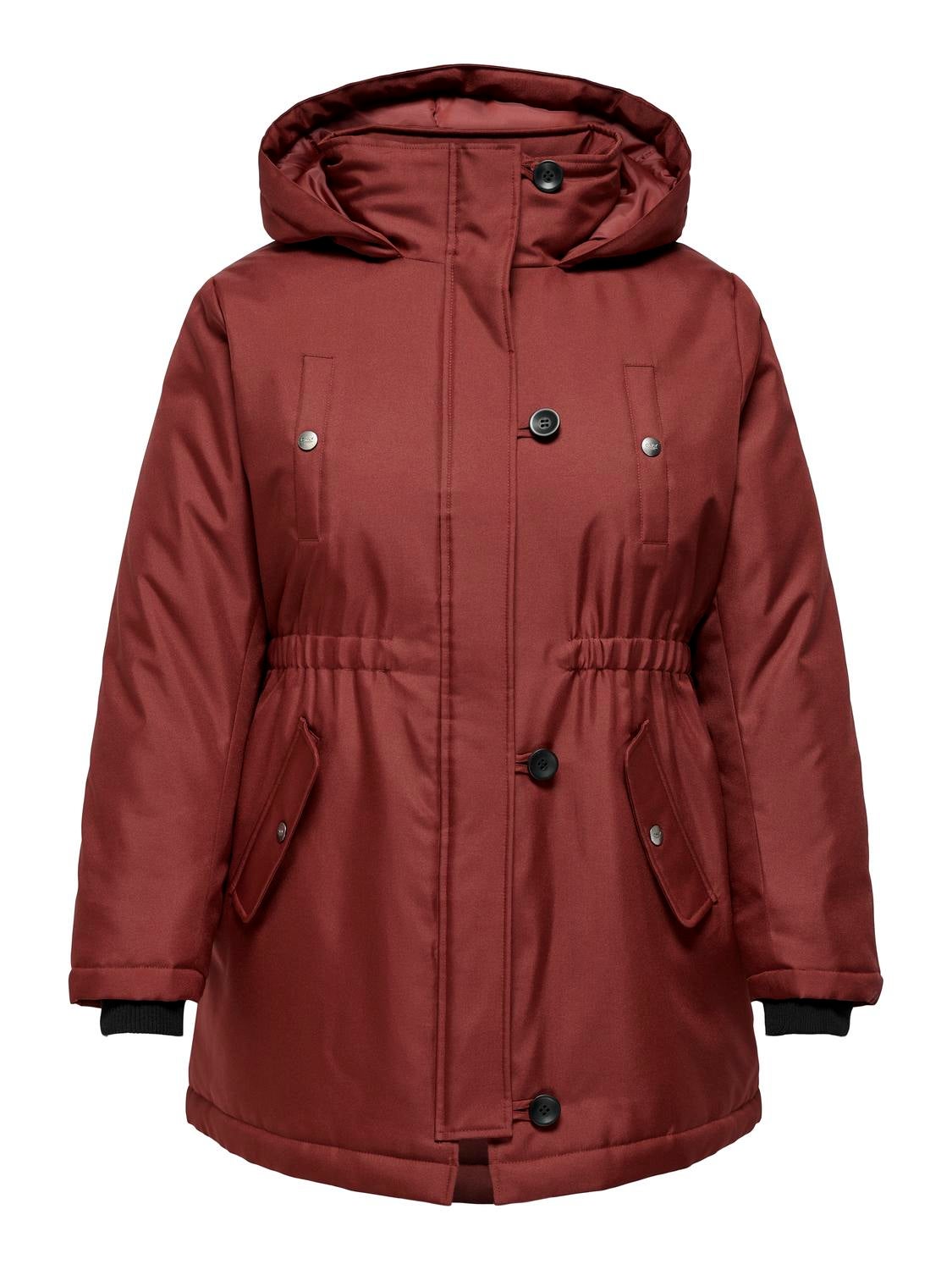 CARMIE Langer Parka Fired Brick