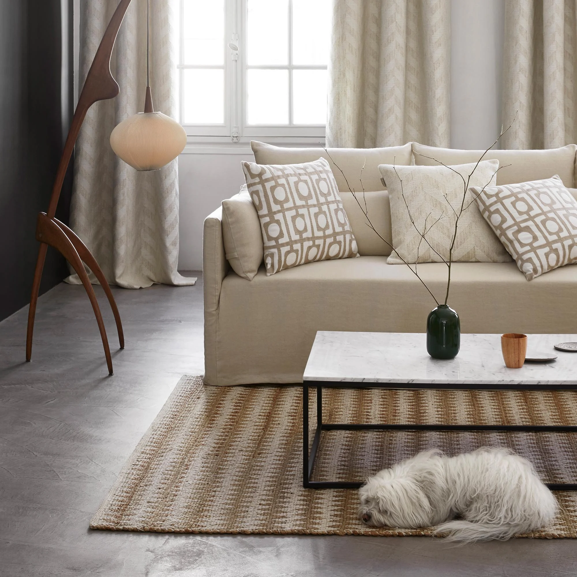 TOBIAS - Housse de coussin | Beige