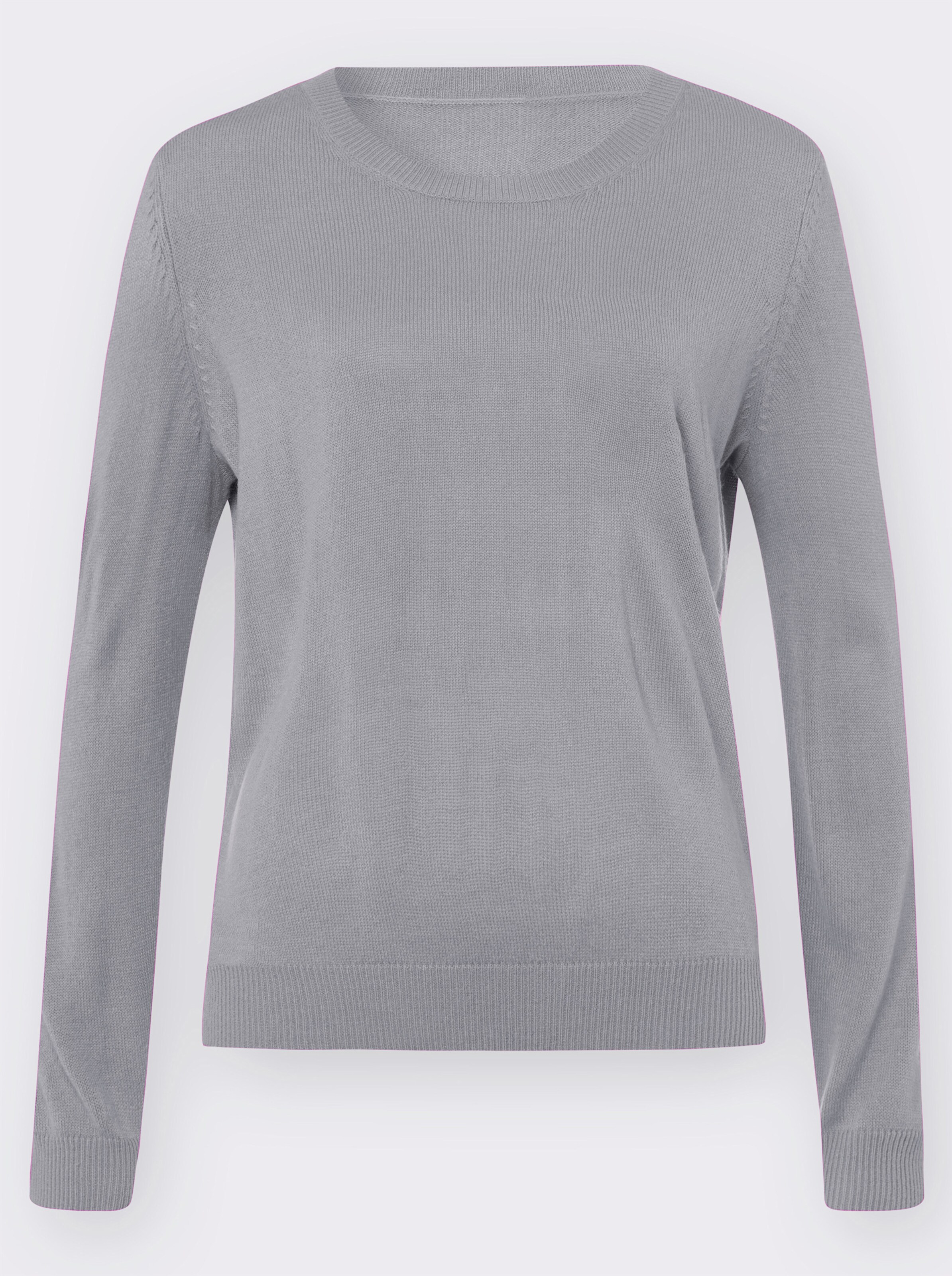 Rundhalspullover in Form gestrickt, wärmend
