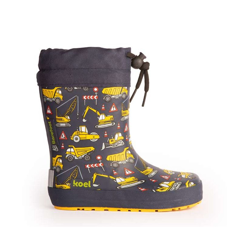 Koel Koel Wellie Fourrées Barefoot Tractor Bleu Lacets