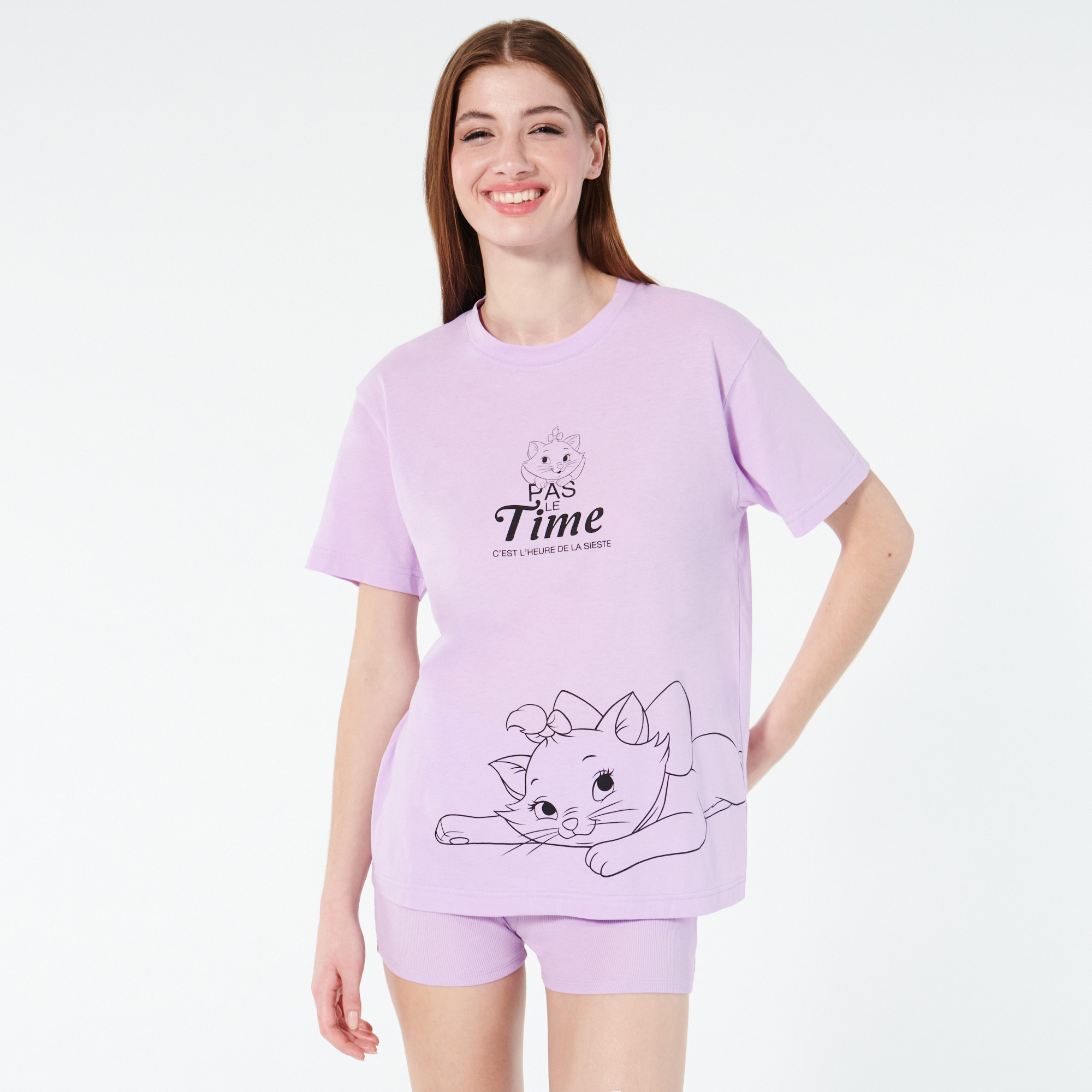 Tee-shirt à manches courtes avec un message en jersey