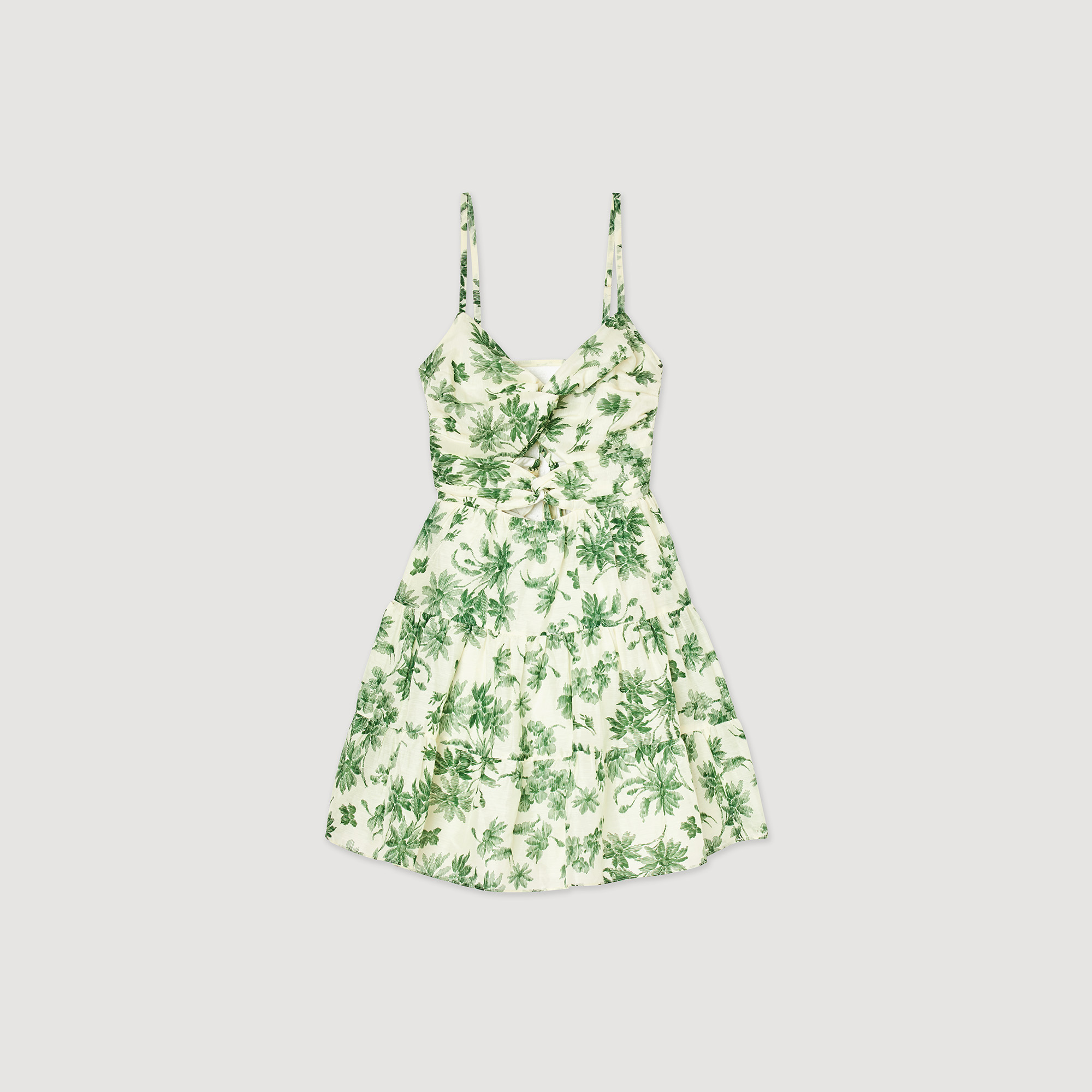 Robe courte imprimee palmiers