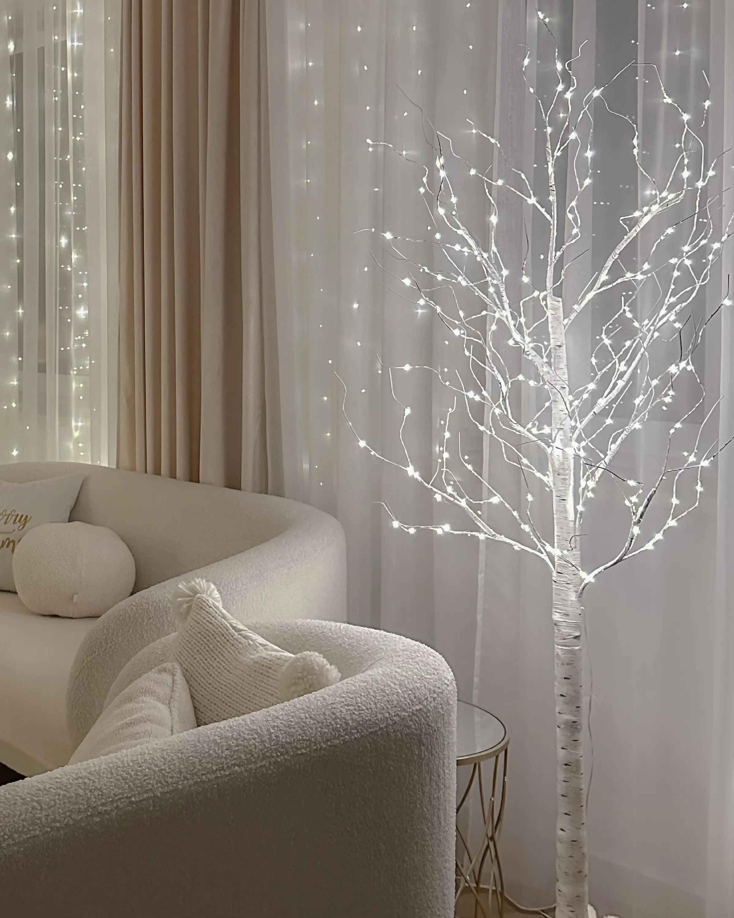 Buitendecoratie LED LAPPI Kerstboom 160 cm Wit
