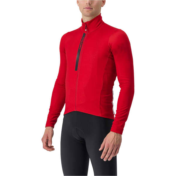 Maillot vélo CASTELLI MAILLOT ENTRATA THERMAL RICH RED/BLACK