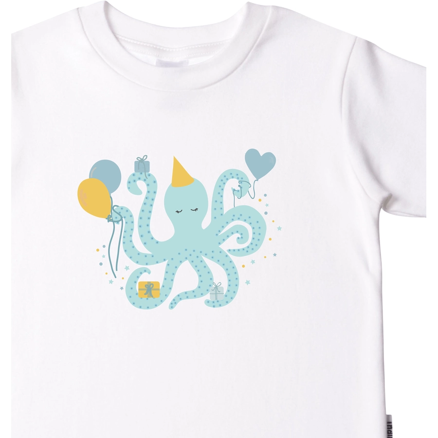 Liliput T-Shirt blaue Krake weiß