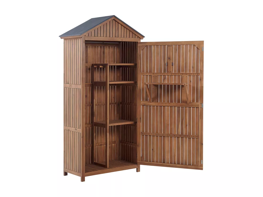 Armoire de jardin SAVOCA Acacia 100 cm 40 cm Marron