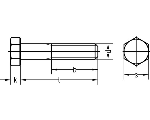 Zeskantbout met schacht DIN 931 M6x40 mm, verzinkt, 200 stuks