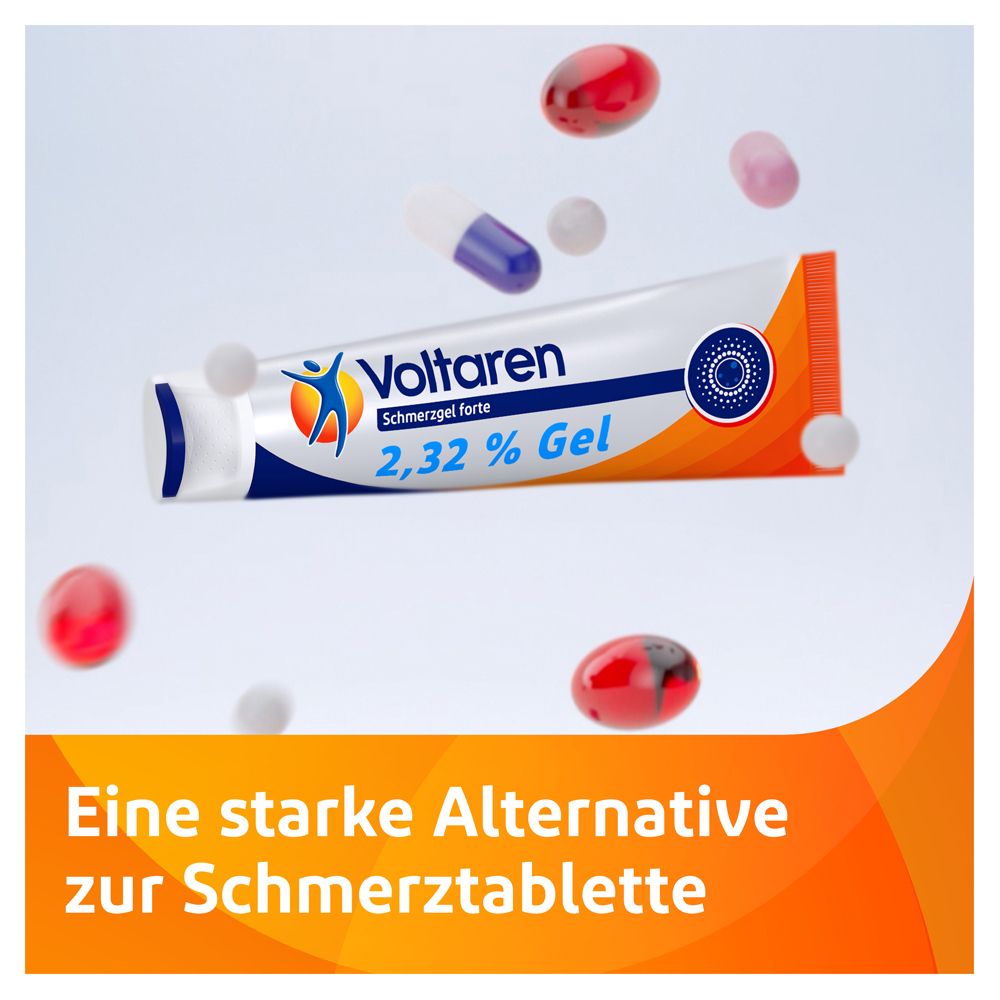 Voltaren Schmerzgel forte 23,2 mg/g Gel mit Diclofenac - Jetzt 20% Rabatt mit dem Code voltaren20 sparen