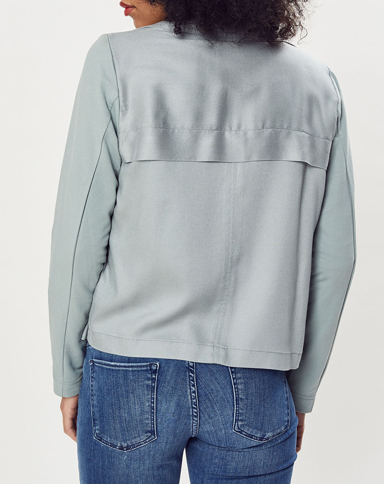 Esprit Veste courte à poche gris bleuté