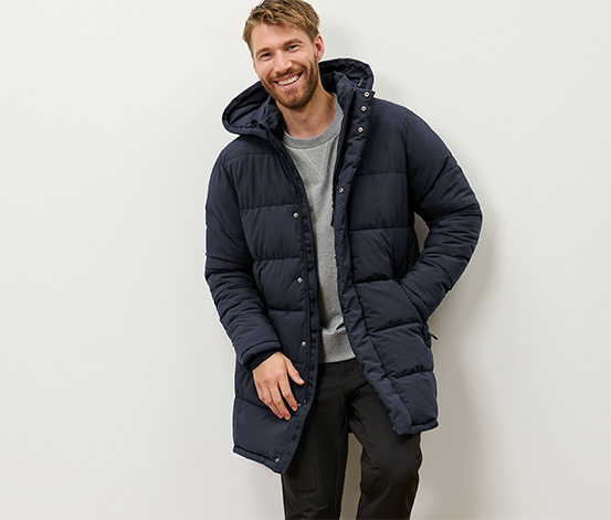 Stepp-Parka mit Kapuze