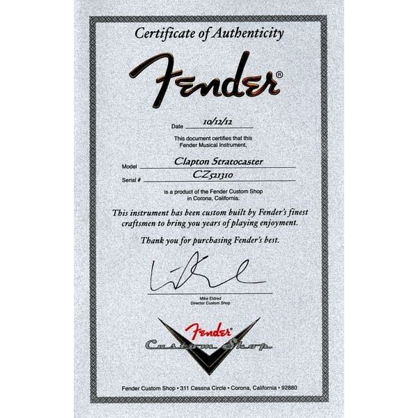 Fender Clapton Custom Shop MDB