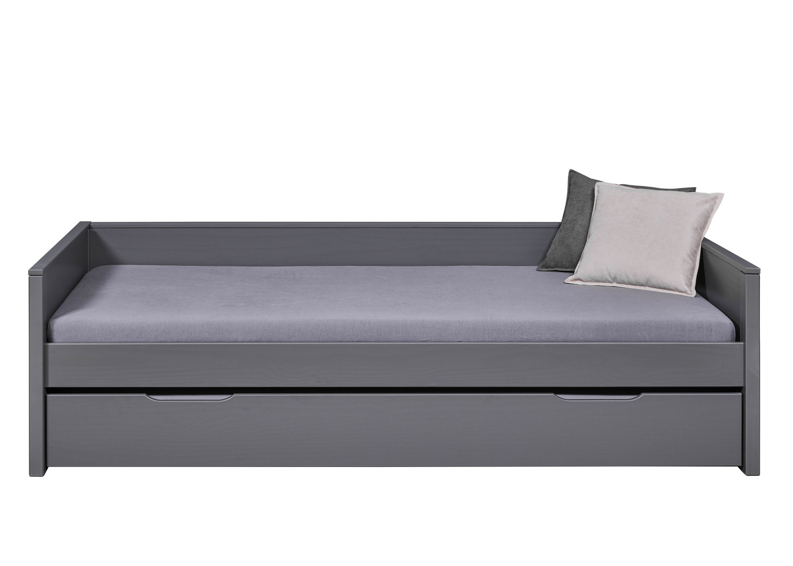 Funktionsbett DREAM - grau - Massivholz - 2x 90x200 cm