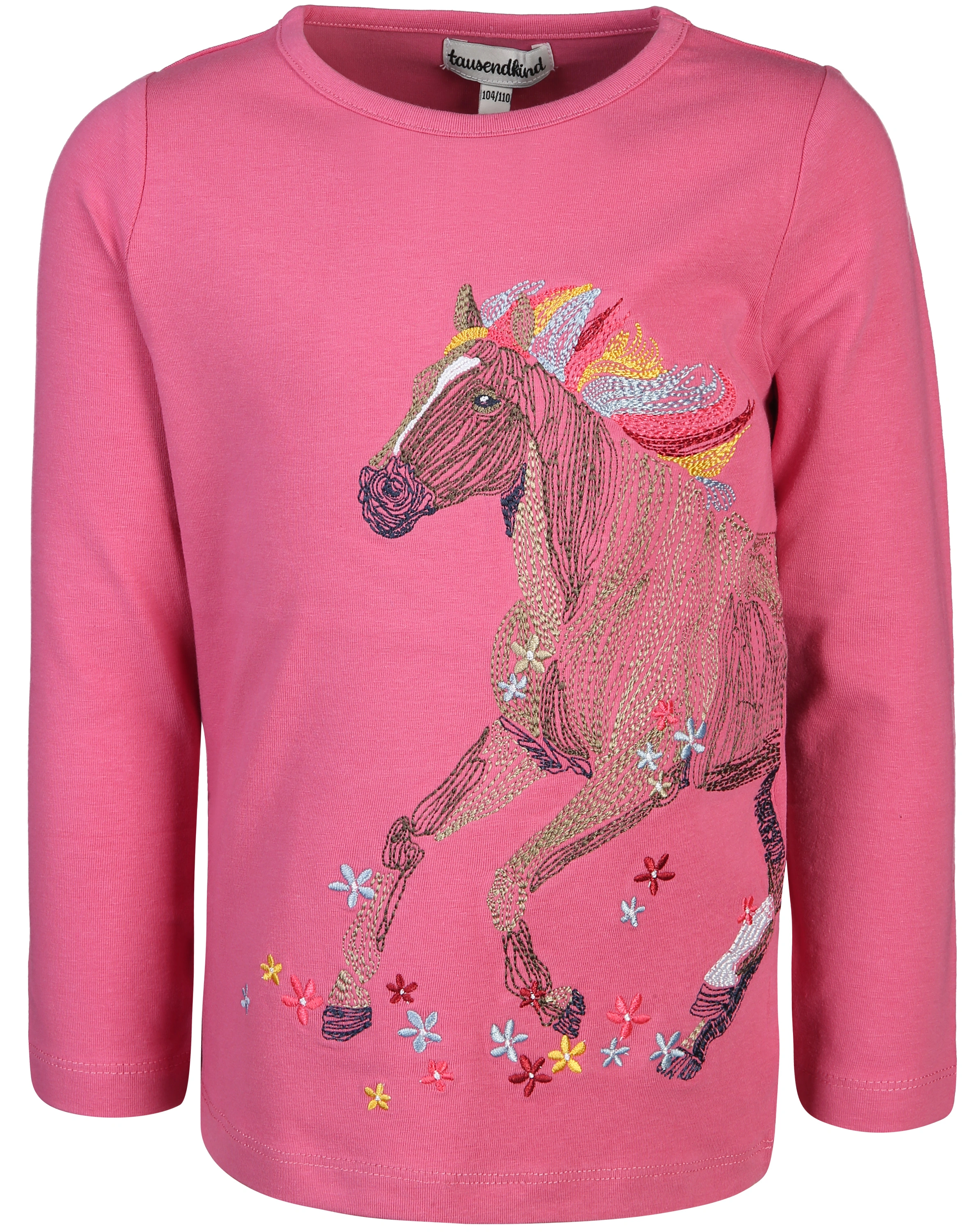Langarmshirt REGENBOGEN PFERD in pink