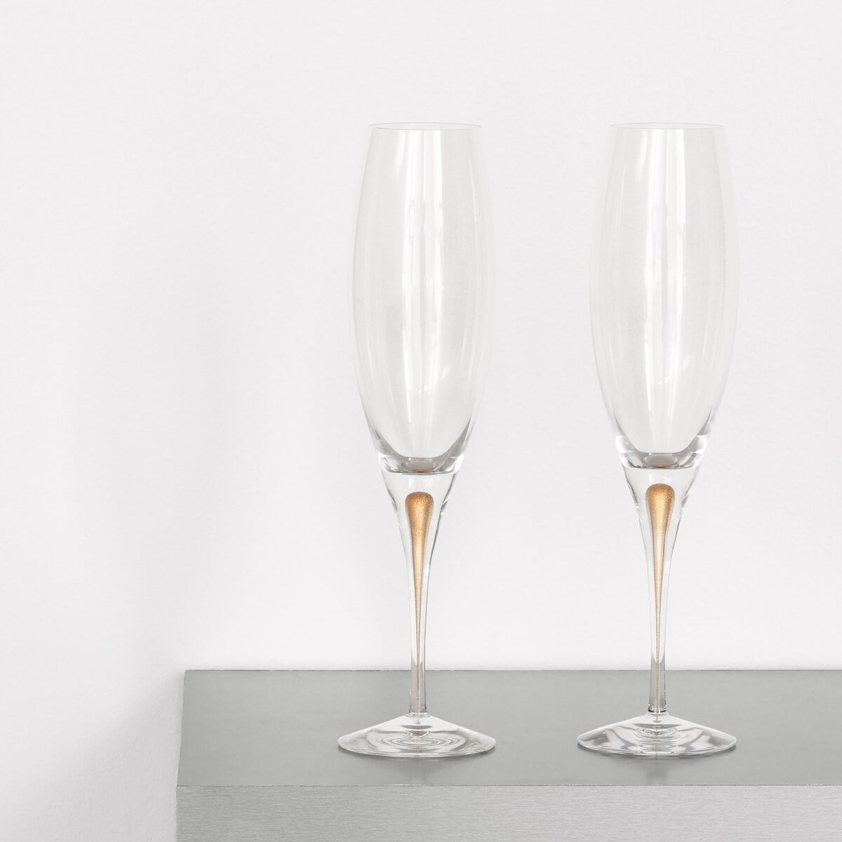Intermezzo champagneglass gull, 2 stk