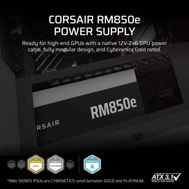 Corsair RM850e strømforsyning