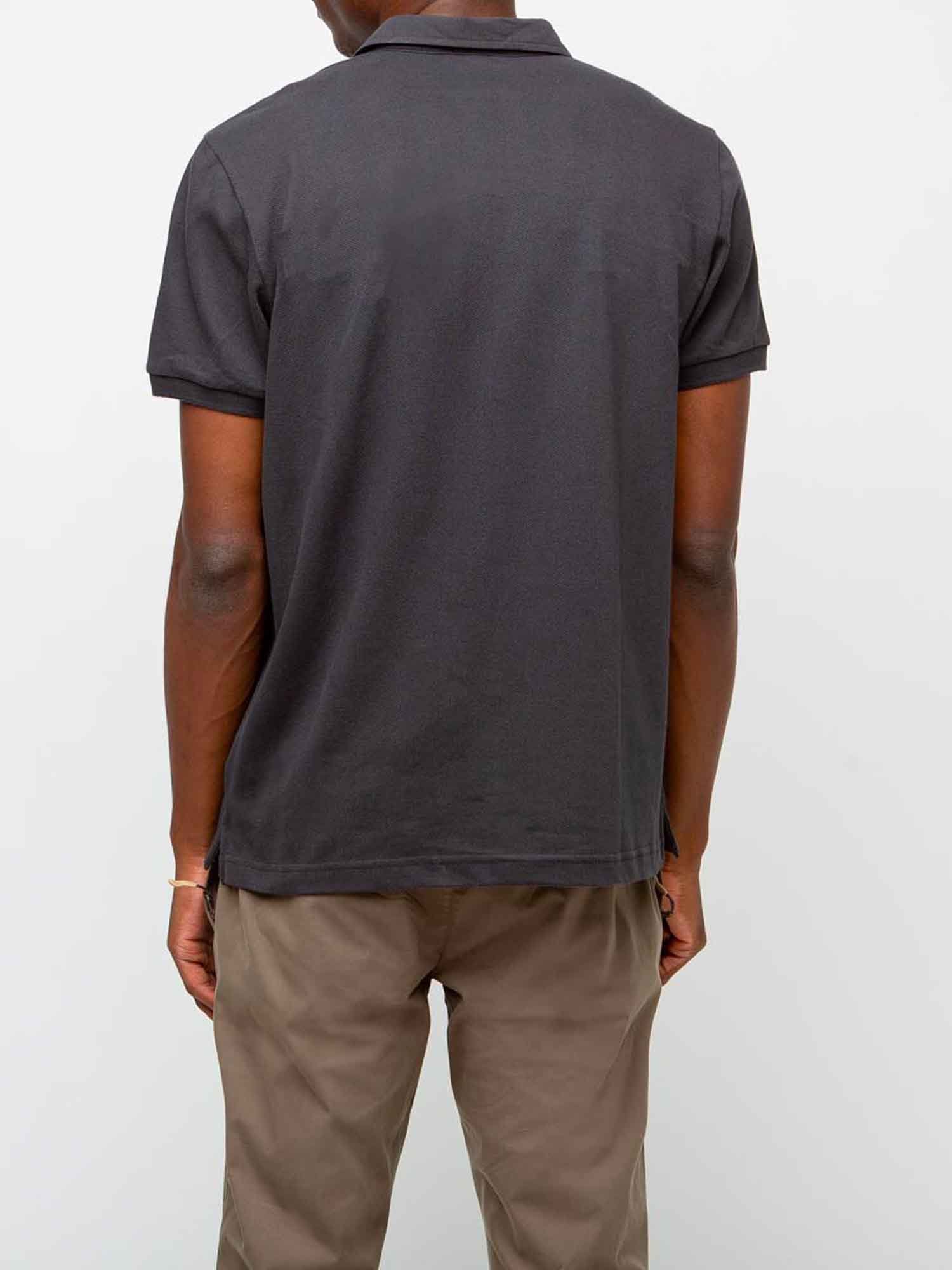 Polo Homme Esprit Jacquard Coton Gris Foncé