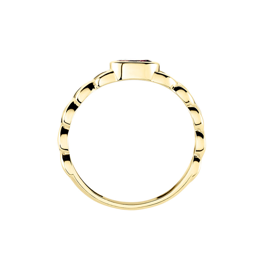 Bague Chain Or Jaune Améthyste