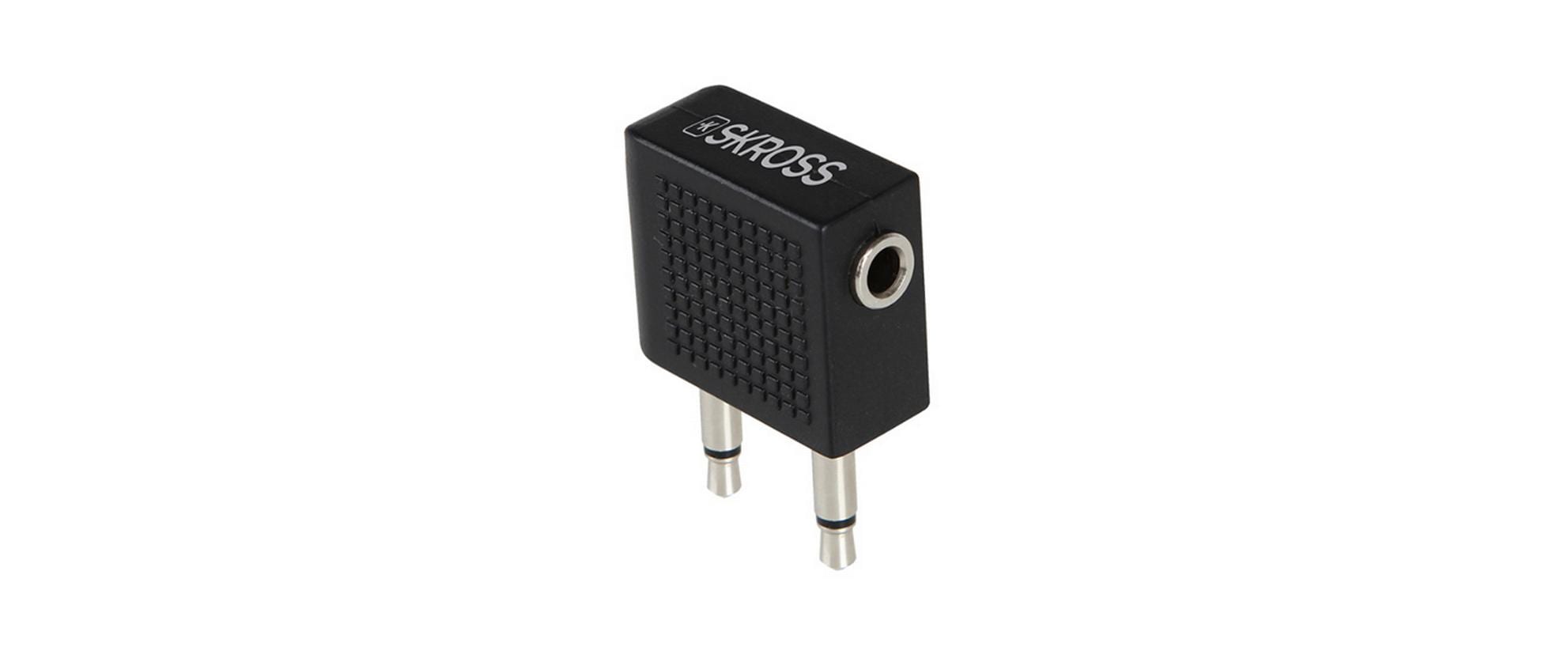 Audio-Adapter Airplane Analog, SchwarzReisebegleiter für jeden Flug