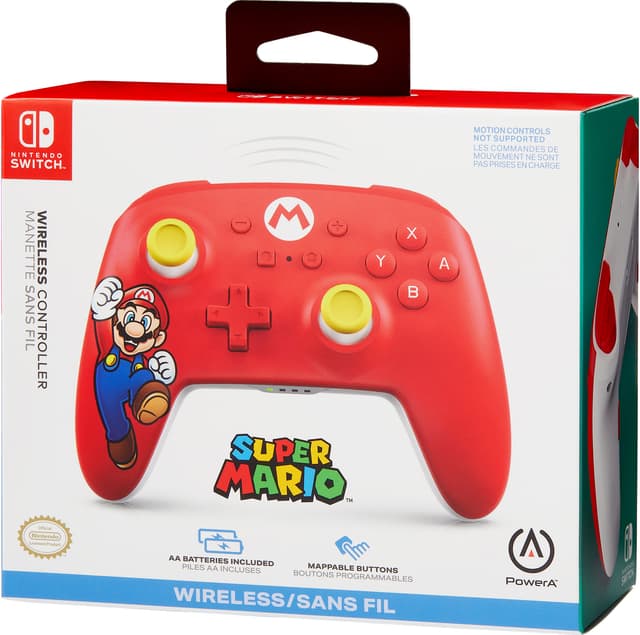 PowerA Nintendo Switch trådløs gamepad (Mario Edition)