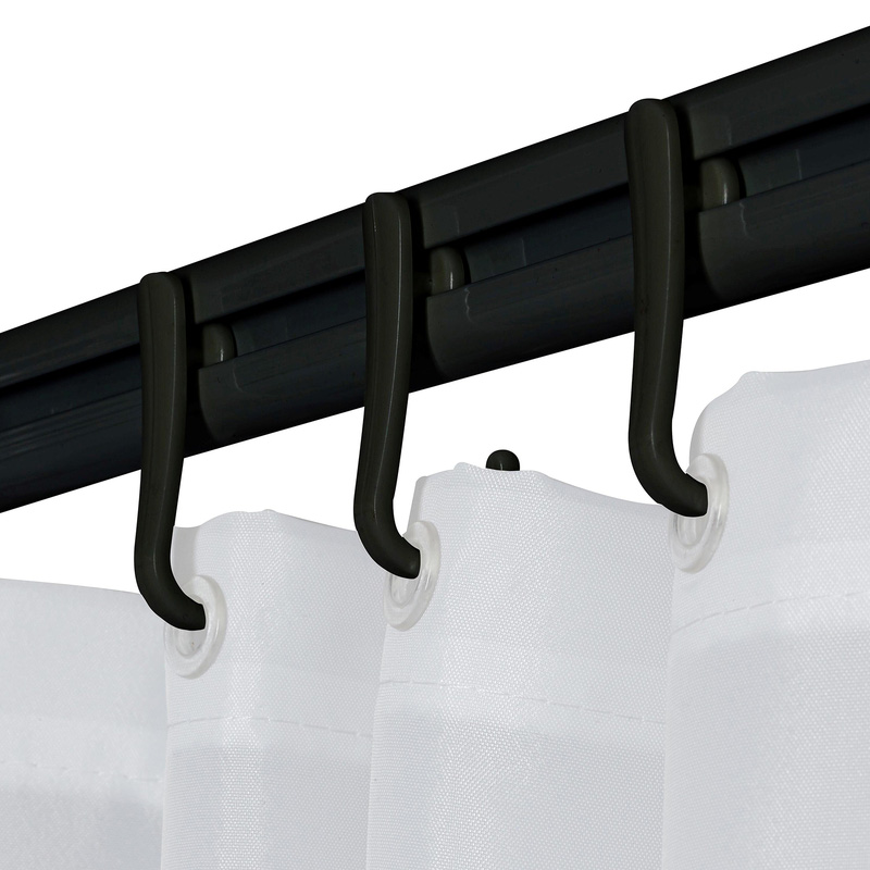 Sealskin Easy Roll douchegordijnstangset 90x90x90cm zwart