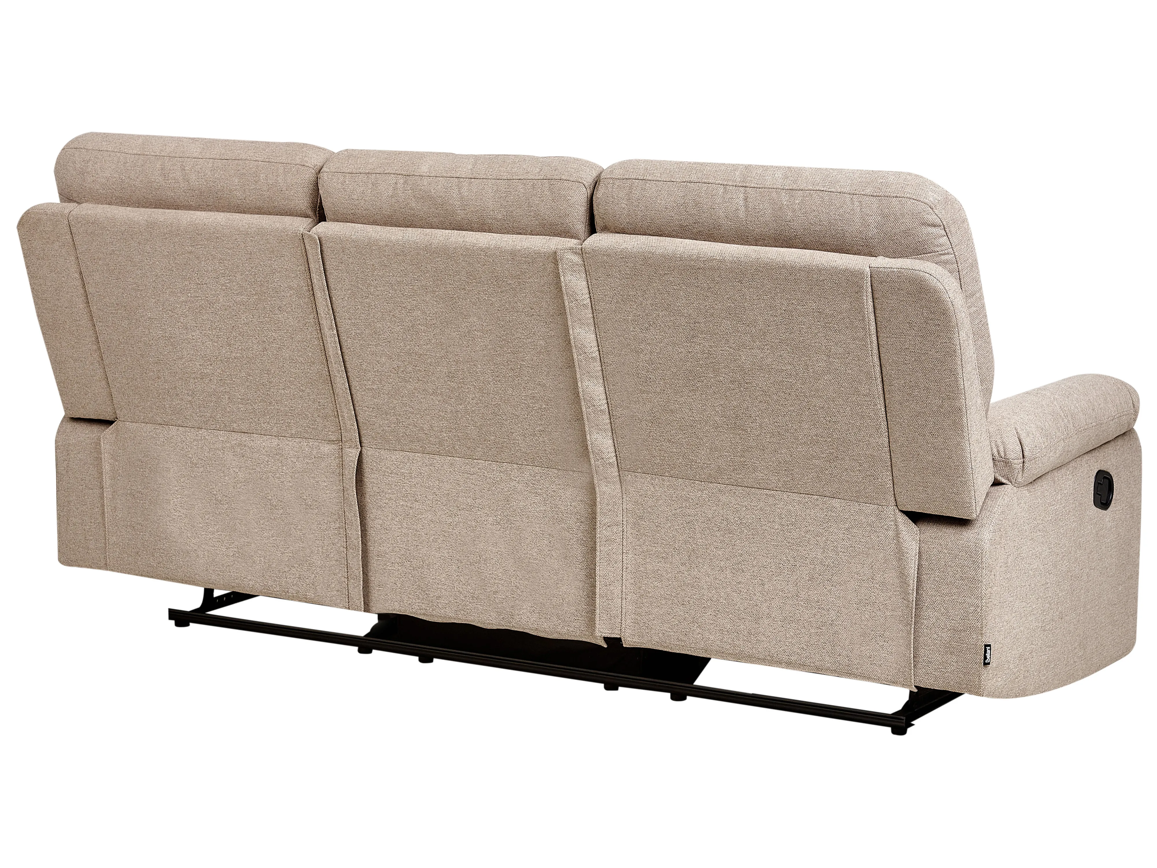 Handmatig verstelbare bank 3-zits BERGEN Stof Beige