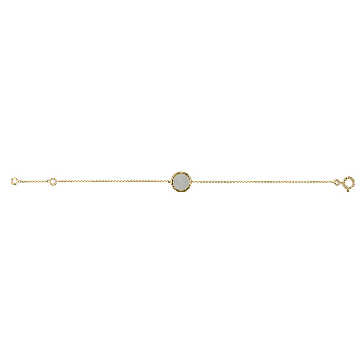 Bracelet Brillaxis or jaune 18 carats nacre blanche