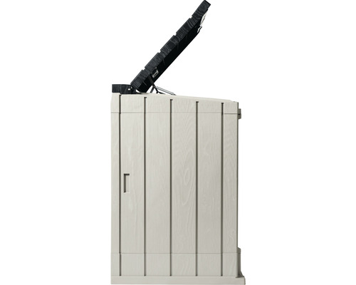 Stora Way Plus XL opbergbox inclusief gasveren, 145 x 85 x 124,5 cm, houtlook, taupe-antraciet