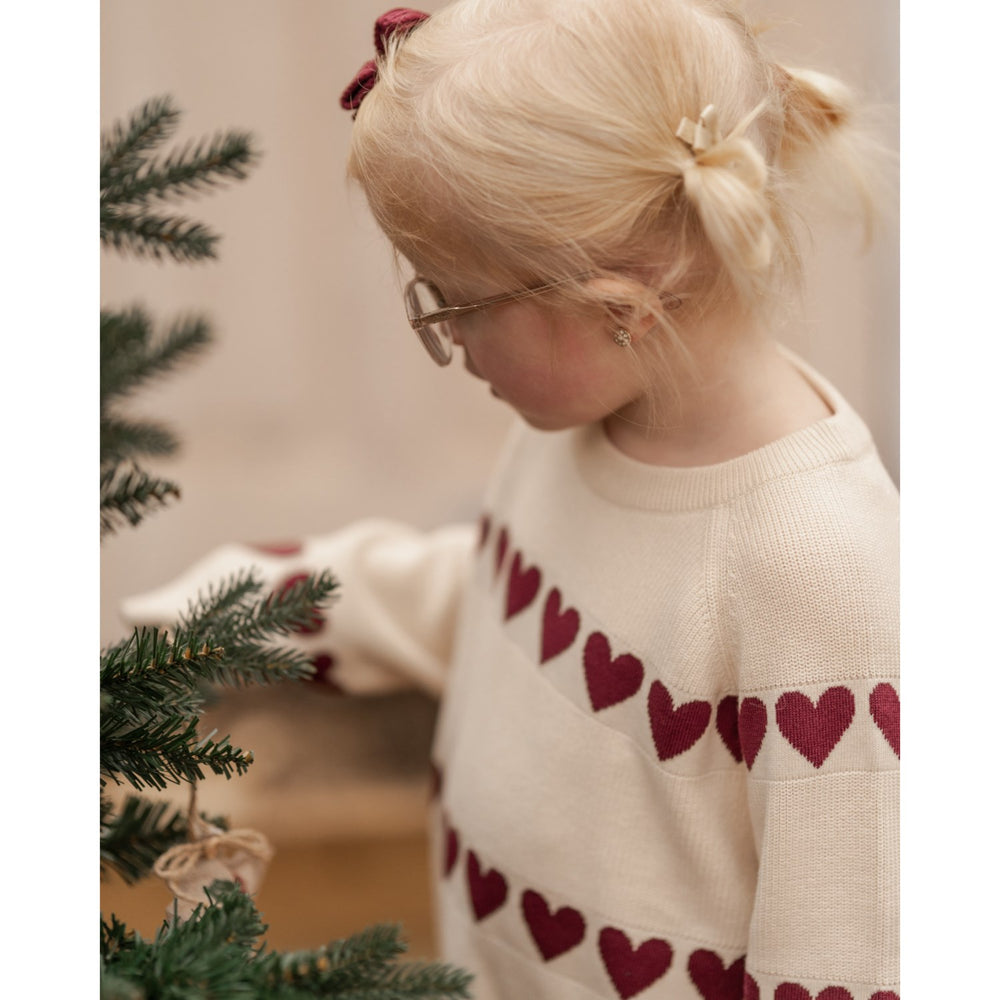 Køb Hanevild Ivory Red Heart Bluse