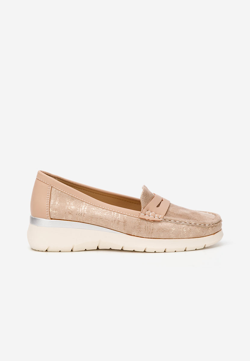 Mocassins femme dorées Martinea
