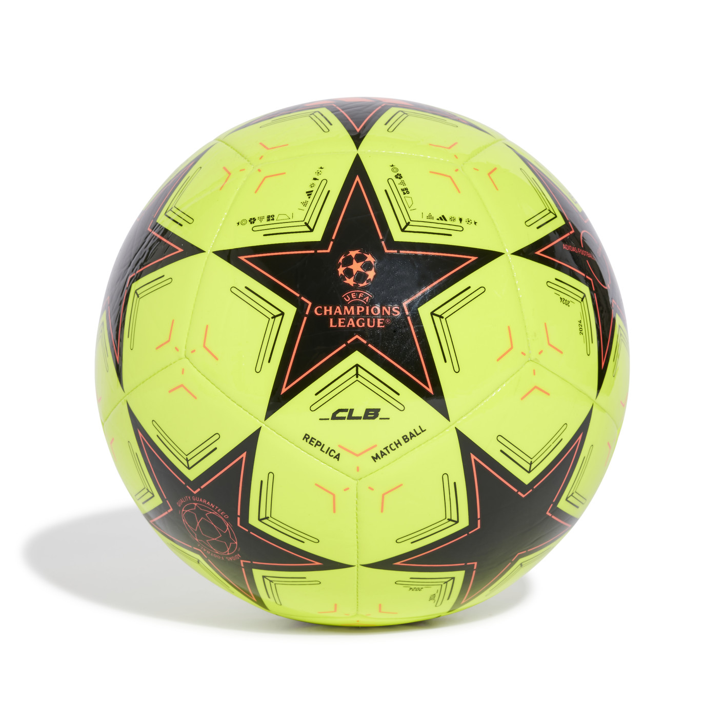 Adidas UEFA Champions League Club Voetbal Maat 5 Geel Zwart Oranje