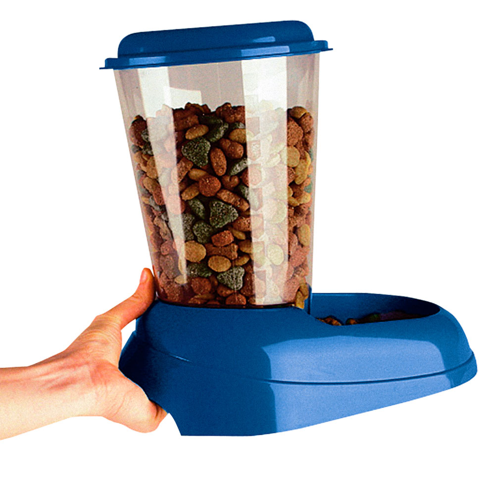 Ferplast distributeur de nourriture sèche, croquettes pour chats et chiens 3 litres zenith mangeoire pratique, distributeur de