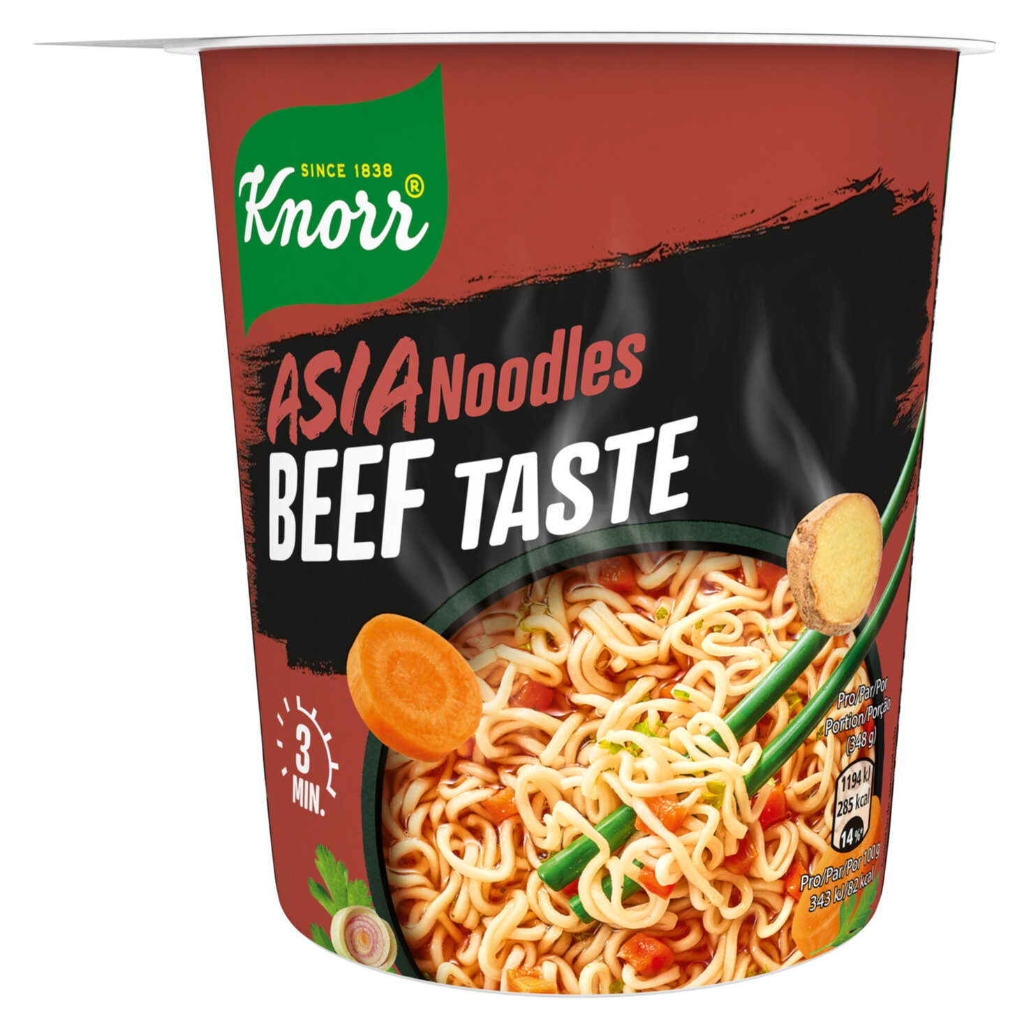 Knorr Asia Noodles Beef Becher Instant Nudel Snack 1 Portion