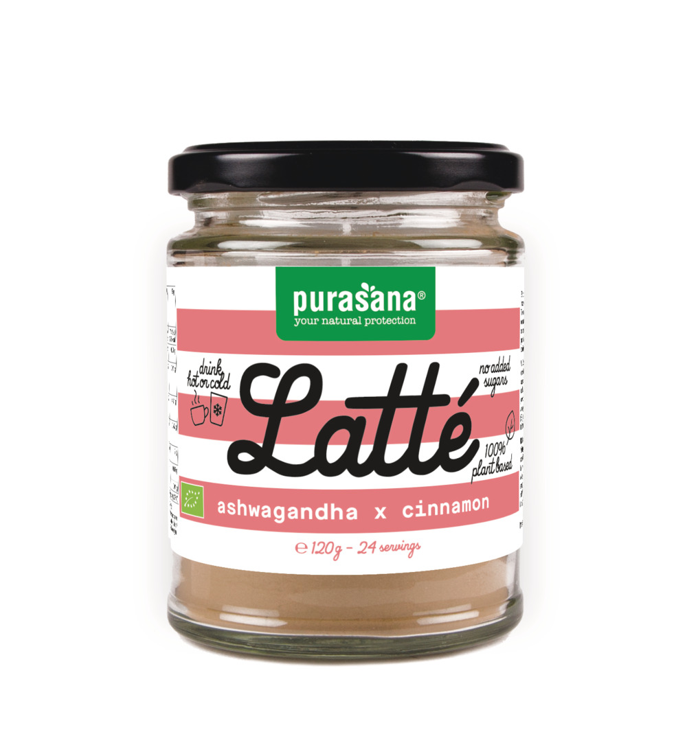 Purasana Latte Ashwagandha Kaneel – Vegan (120 gr)