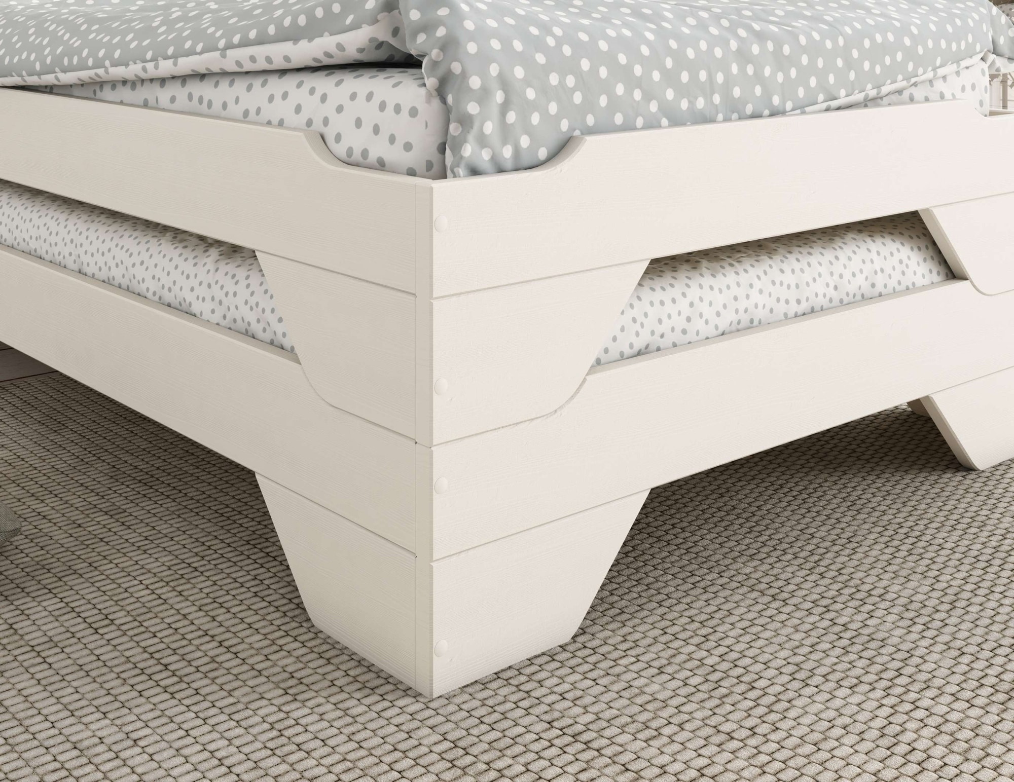 Home affaire Massivholzbett »Melwine, Stapelbett, platzsparend, modern« 1 Bett,  inklusive Lattenrost, platzsparend und ideal für Besuch!